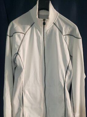 Jaco Jiu Jitsu Track White/Gray Jacket Womens Size Large